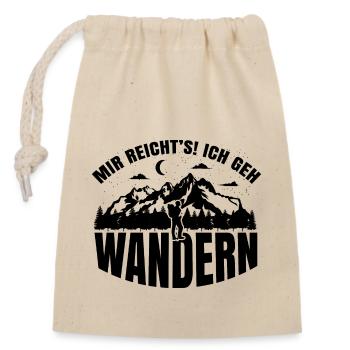Hiking Hiking Sports Mountains - Closable cotton gift bag (14x20cm) - nature - Front