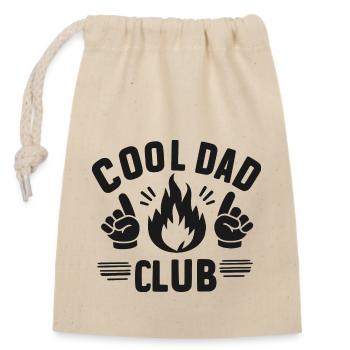 Club des pères cool - Sac cadeau en coton avec cordon (14 x 20 cm) - nature - Devant