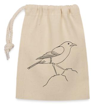 Jour de l’Oiseau - Sac cadeau en coton avec cordon (14 x 20 cm) - nature - Devant