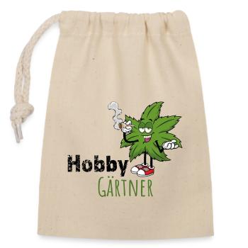 Hobby Gärtner - Verschließbarer Geschenkbeutel aus Baumwolle (14x20cm) - Natur - Vorne