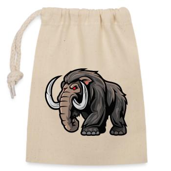 Mammut Bande dessinée - Sac cadeau en coton avec cordon (14 x 20 cm) - nature - Devant