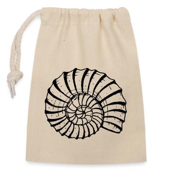 Tag des Fossil - Verschließbarer Geschenkbeutel aus Baumwolle (14x20cm) - Natur - Vorne