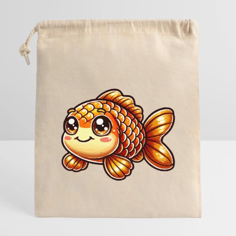 Goldfish Comic Closable cotton gift bag (14x20cm)