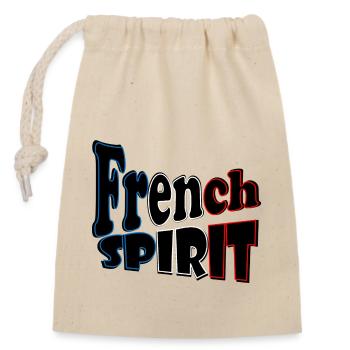 French Spirit BBR - Closable cotton gift bag (14x20cm) - nature - Front