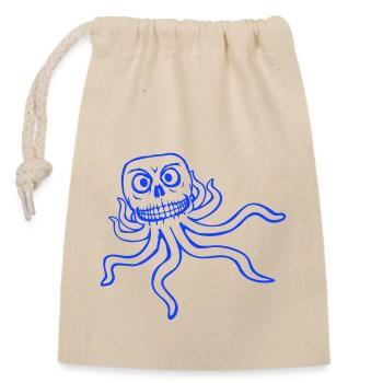 Oktopus Alien Monster Horror Außerirdischer Grinst - Verschließbarer Geschenkbeutel aus Baumwolle (14x20cm) - Natur - Vorne