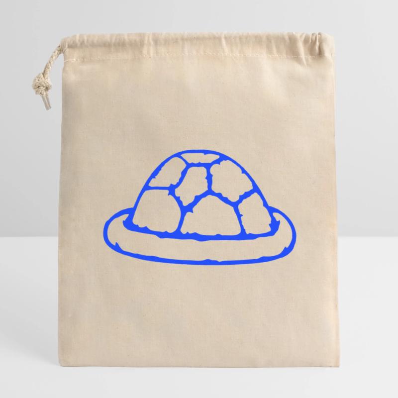 Turtle shell without turtle cute shell Closable cotton gift bag (14x20cm)