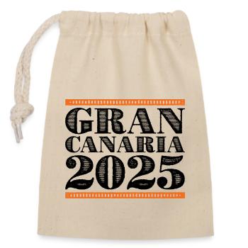 Gran Canaria 2025 - Closable cotton gift bag (14x20cm) - nature - Front