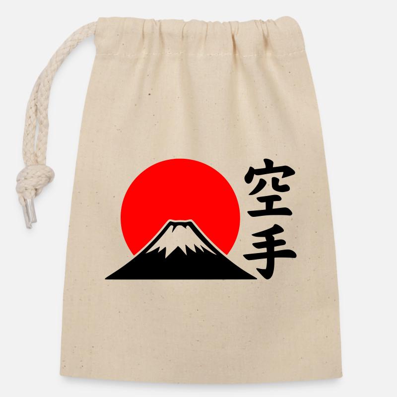 Fuji-San - Verschließbarer Geschenkbeutel aus Baumwolle (14x20cm) - Natur