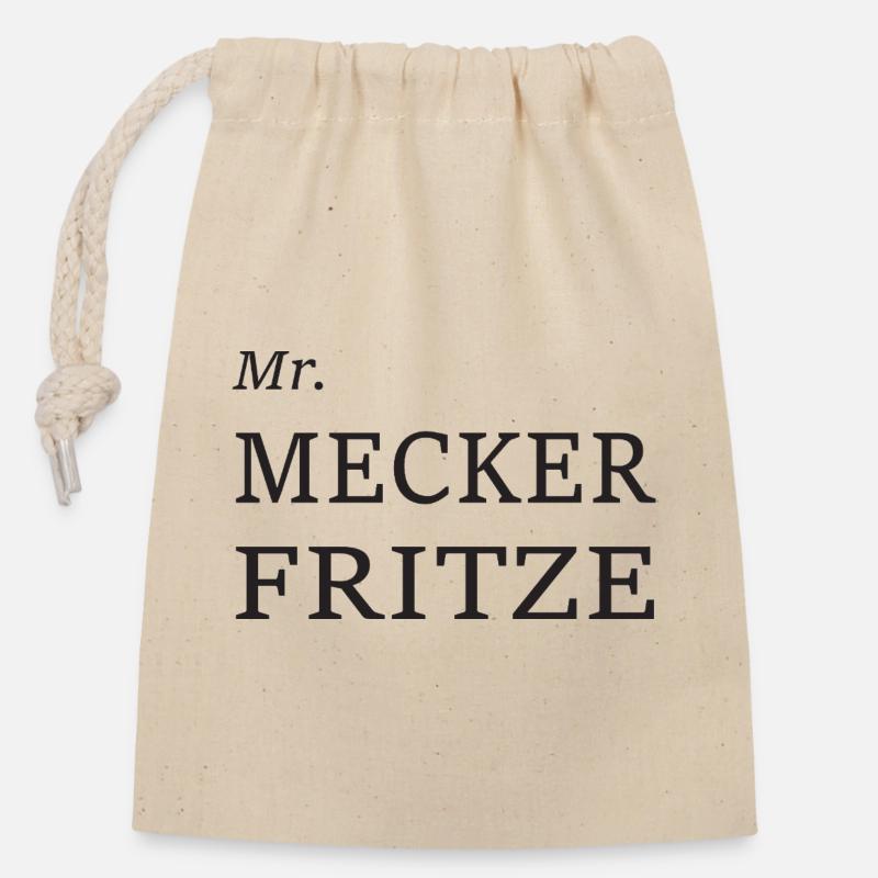 Meckerfritze - Sac cadeau en coton avec cordon (14 x 20 cm) - nature