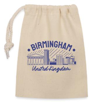 Birmingham, Royaume-Uni - Sac cadeau en coton avec cordon (14 x 20 cm) - nature - Devant