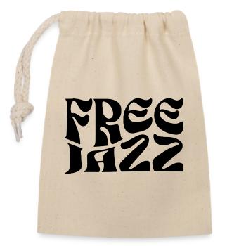 Logo de la musique Free Jazz - Sac cadeau en coton avec cordon (14 x 20 cm) - nature - Devant