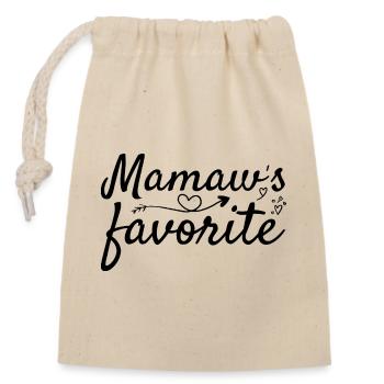 Grandma's Favorite Grandchild Favorite Gift - Closable cotton gift bag (14x20cm) - nature - Front