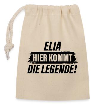 Elia - Hier kommt die Legende - Verschließbarer Geschenkbeutel aus Baumwolle (14x20cm) - Natur - Vorne