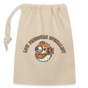 Poisson-globe spécialiste de basse pression - Sac cadeau en coton avec cordon (14 x 20 cm) - nature - Devant