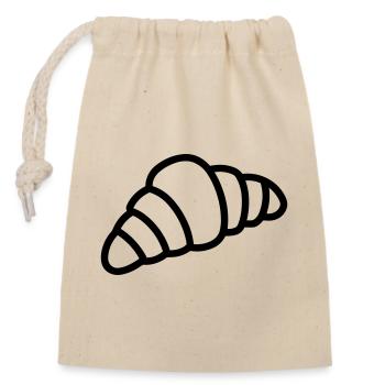 crescent - Closable cotton gift bag (14x20cm) - nature - Front
