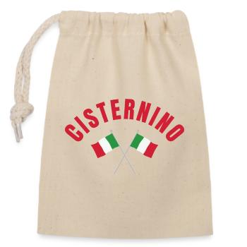 Cisternino Italian Flags - Closable cotton gift bag (14x20cm) - nature - Front