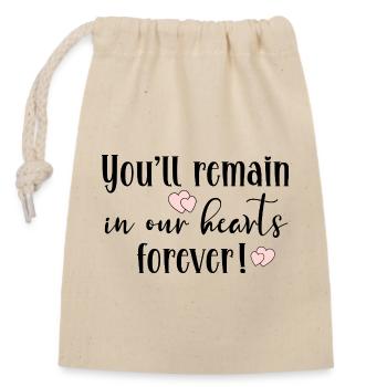 Farewell Leaving Team - Closable cotton gift bag (14x20cm) - nature - Front