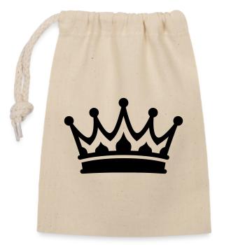 Crown Symbol - Closable cotton gift bag (14x20cm) - nature - Front