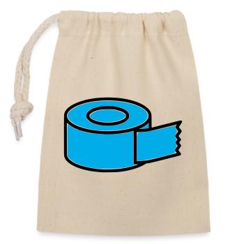 Klebeband Tape Rolle Comic - Verschließbarer Geschenkbeutel aus Baumwolle (14x20cm) - Natur - Vorne