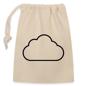 Résumé du nuage - Sac cadeau en coton avec cordon (14 x 20 cm) - nature - Devant