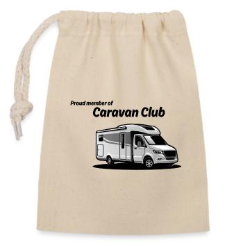 Caravan Graphic Silhouette - Verschließbarer Geschenkbeutel aus Baumwolle (14x20cm) - Natur - Vorne
