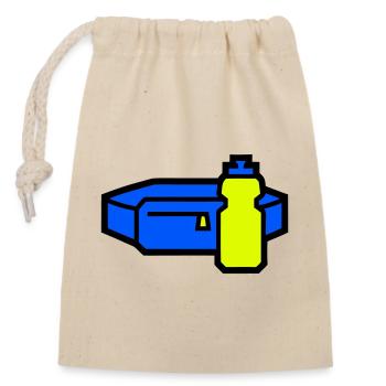 Practical Hydration Belt Runner - Closable cotton gift bag (14x20cm) - nature - Front