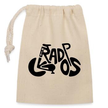 Vélo - Jamais sans roues - Sac cadeau en coton avec cordon (14 x 20 cm) - nature - Devant