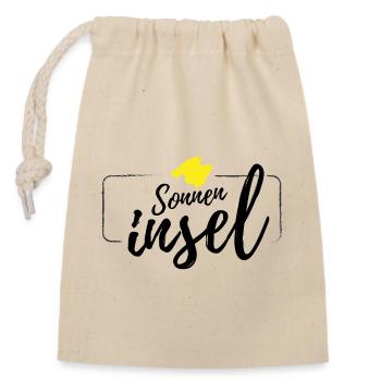 Mallorca Island Sun Island Malle Design - Sac cadeau en coton avec cordon (14 x 20 cm) - nature - Devant