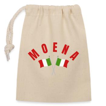 Modena Italian Flags  - Closable cotton gift bag (14x20cm) - nature - Front