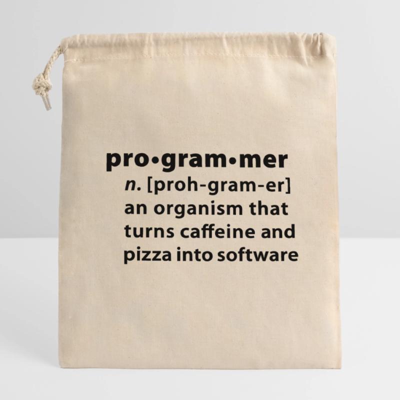 Programmdefinition - die Definition Programmer Verschließbarer Geschenkbeutel aus Baumwolle (14x20cm)