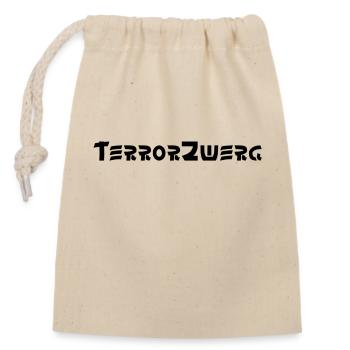 Terror Zwerg Baby Kind Geschenk Idee Geschenkidee - Verschließbarer Geschenkbeutel aus Baumwolle (14x20cm) - Natur - Vorne