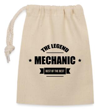 Mechanic - Closable cotton gift bag (14x20cm) - nature - Front