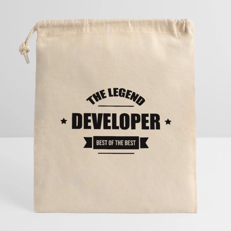 Developer Closable cotton gift bag (14x20cm)