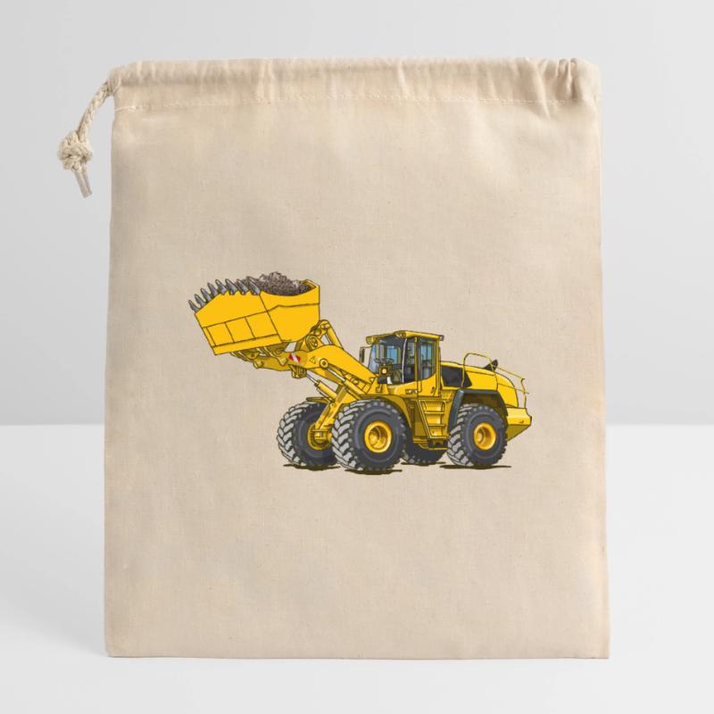 Wheel loader, construction machine Closable cotton gift bag (14x20cm)