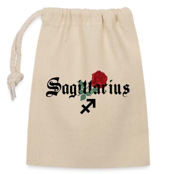 Sagittarius Rose Zodiac - Closable cotton gift bag (14x20cm) - nature - Front