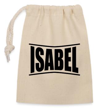 t-shirt Isabel t-shirt gift idea - Closable cotton gift bag (14x20cm) - nature - Front