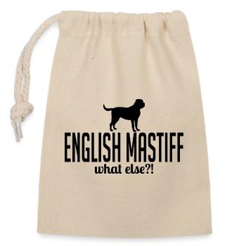 DEUTSCH MASTIFF what else Hundespruch Wilsigns - Closable cotton gift bag (14x20cm) - nature - Front