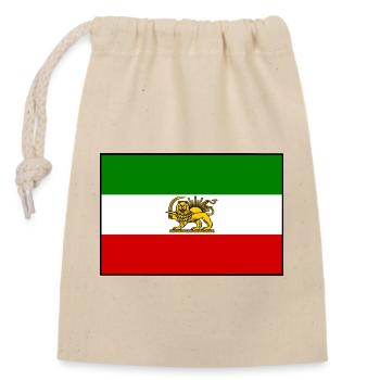 IRAN - Sac cadeau en coton avec cordon (14 x 20 cm) - nature - Devant
