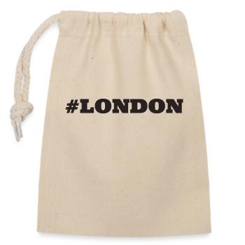 #London England Hauptstadt - Verschließbarer Geschenkbeutel aus Baumwolle (14x20cm) - Natur - Vorne