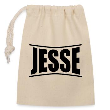 Name T-Shirt Jesse T-Shirt Geschenkidee - Verschließbarer Geschenkbeutel aus Baumwolle (14x20cm) - Natur - Vorne