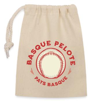 Pays Basque Pelote - Closable cotton gift bag (14x20cm) - nature - Front
