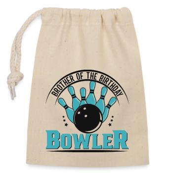 Bowling Skittles Bowler Bowling Club - Closable cotton gift bag (14x20cm) - nature - Front