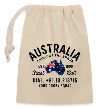 Australische Rugby-Mannschaft - Verschließbarer Geschenkbeutel aus Baumwolle (14x20cm) - Natur - Vorne