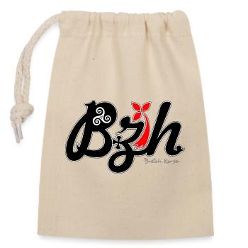 Bzh - Closable cotton gift bag (14x20cm) - nature - Front