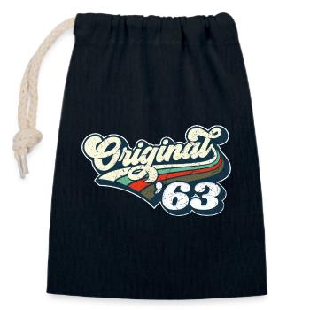 Original `63 - Verschließbarer Geschenkbeutel aus Baumwolle (14x20cm) - Navy - Vorne