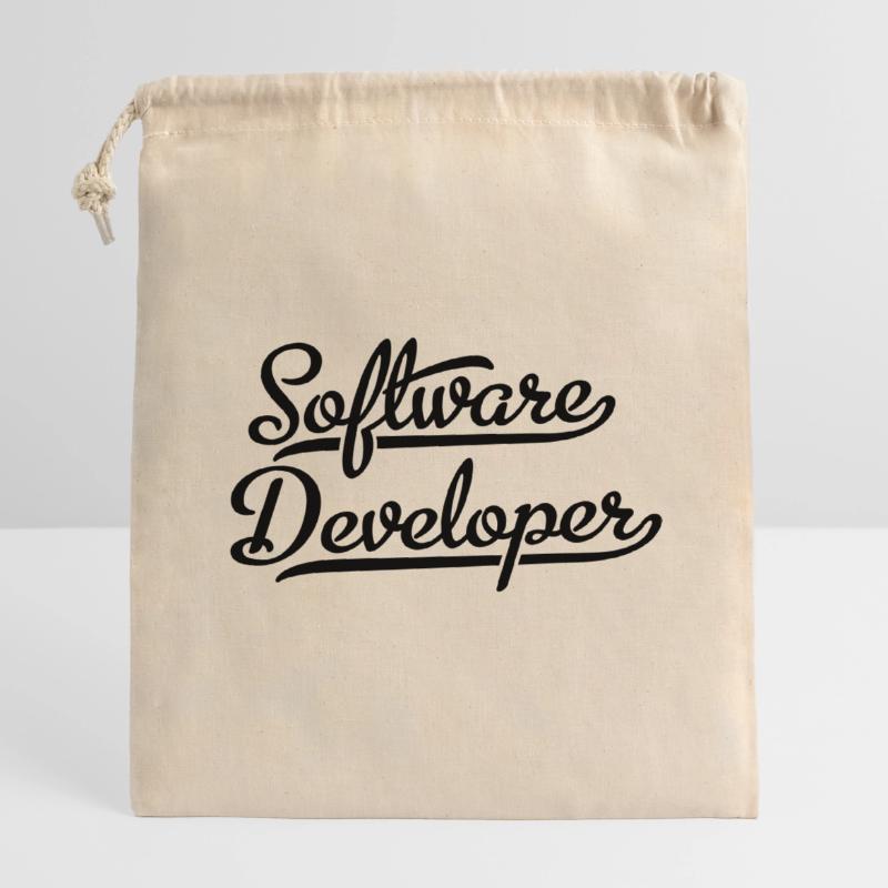 Software Developer Verschließbarer Geschenkbeutel aus Baumwolle (14x20cm)