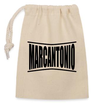 T-Shirt Marcantonio T-Shirt Geschenkidee - Verschließbarer Geschenkbeutel aus Baumwolle (14x20cm) - Natur - Vorne