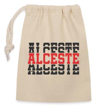 Alceste t-shirt stacked text gift t-shirt - Closable cotton gift bag (14x20cm) - nature - Front
