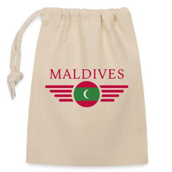 I Love Maldives, Elegance Style Design T-Shirt - Closable cotton gift bag (14x20cm) - nature - Front