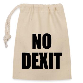 No dexit - Verschließbarer Geschenkbeutel aus Baumwolle (14x20cm) - Natur - Vorne